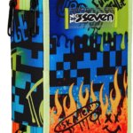 Astuccio 3 Zip Scribbled Flame - Seven