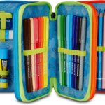 Astuccio 3 Zip Scribbled Flame - Seven