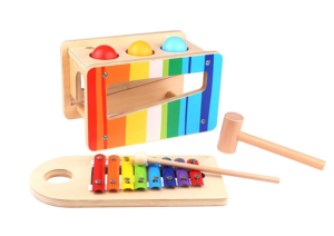 Banchetto Batti Batti e Xilofono Legno - Tooky Toy