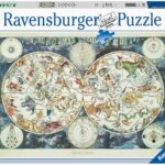 1500 pz Mappa del Mondo di Animali - Ravensburger