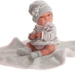 Bambola Baby Toneta Toquilla Gris - Antonio Juan