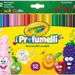 12 Pennarelli Lavabili Punta Maxi Profumelli - Crayola