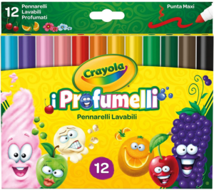 12 Pennarelli Lavabili Punta Maxi Profumelli - Crayola