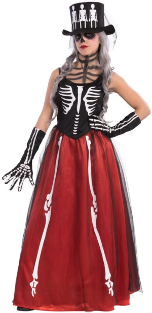 Abito Dama Scheletro Taglia Unica - Carnival Toys