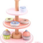 Alzatina Dolci in Legno Rosa - ITN La Giraffa