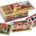 Puzzle Legno Animali Fattoria - Melissa Doug