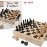 Dama Scacchi Tria Legno - Russo