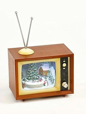Tv Piccola con Scenario Natalizio e Luci - Timstor