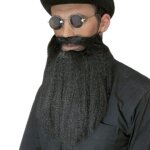 Barba e Baffi Neri con Labbra - Widmann