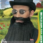 Barba e Baffi Neri con Labbra - Widmann