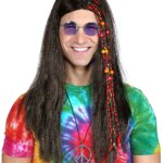 Parrucca Hippie con Treccine e Perline - Widmann