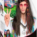 Parrucca Hippie con Treccine e Perline - Widmann