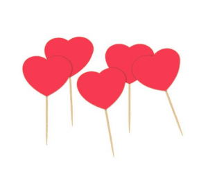 50 Picks Cuore Rosso - Mega Party