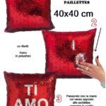 Cuscino Paillettes Ti Amo - Mega Party