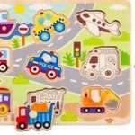 Puzzle Veicoli in Legno - Tooky Toy