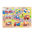 Puzzle Veicoli in Legno - Tooky Toy
