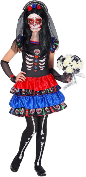 Abito Dia de los Muertos 128 cm 5/7 anni - Widmann