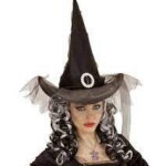Cappello Strega Nero con Tulle - Widmann