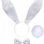 Set Coniglietta Bianca Glitter - Widmann