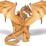 Drago a 2 Teste Dorato - Papo