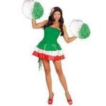 Pom Pom Bicolore Bianco-Verde - Widmann
