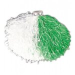 Pom Pom Bicolore Bianco-Verde - Widmann