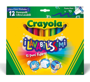 12 Pennarelli Lavabilissimi Punta Maxi - Crayola