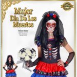 Abito Mujer Dia de los Muertos 140 cm 8/10 anni - Widmann