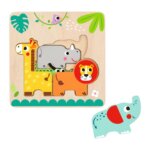 Puzzle Libro Animali della giungla in Legno - Tooky Toy