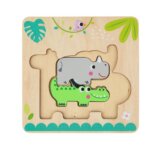 Puzzle Libro Animali della giungla in Legno - Tooky Toy