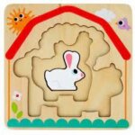 Puzzle Libro Animali della Fattoria in Legno - Tooky Toy