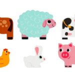 Puzzle Libro Animali della Fattoria in Legno - Tooky Toy