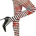 Collant Rigato Insanguinato Bianco Nero - Widmann
