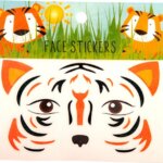 Decorazioni Adesive Viso Tigre - Carnival Toys