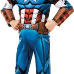 Abito Capitan America Deluxe Bambino Tg.M 5/6 anni - Rubie' s
