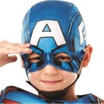 Abito Capitan America Deluxe Bambino Tg.M 5/6 anni - Rubie' s