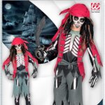 Abito Scheletro Pirata 8/10 anni - 140 cm - Widmann