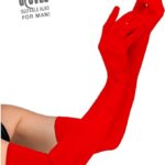 Guanti Rossi Lunghi in Lycra 60 cm - Widmann