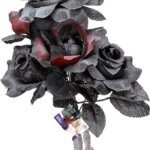 Bouquet Sposa Halloween con Rose Nere e Rosse - Widmann