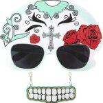 Occhiali Teschio Dia de Los Muertos con Denti - Widmann
