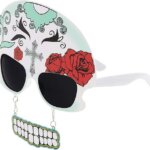 Occhiali Teschio Dia de Los Muertos con Denti - Widmann