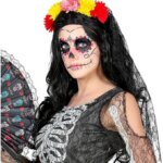 Velo con Fiori Dia de los Muertos - Widmann