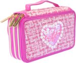 Astuccio 3 Zip Magenta Girabrilla - Nice