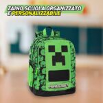 Zaino Organizzato Minecraft Pixel 2026 - Panini