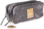 Bustina 2 zip Geolier Nera Jeans - Colourbook