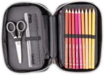 Astuccio 1 zip Geolier nero - Colourbook