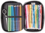 Astuccio 1 zip Geolier nero - Colourbook