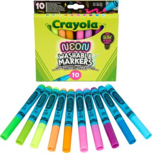 10 Pennarelli Neon Punta Maxi Lavabili - Crayola