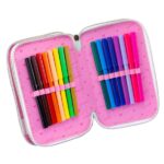 Astuccio 3 Zip Magenta Girabrilla - Nice