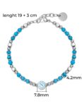 Bracciale Acciaio e Pietre Napoli - 4M